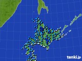 北海道地方のアメダス実況(気温)(2017年12月11日)
