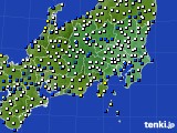関東・甲信地方のアメダス実況(風向・風速)(2017年12月11日)