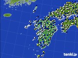 九州地方のアメダス実況(風向・風速)(2017年12月11日)