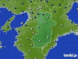 奈良県のアメダス実況(風向・風速)(2017年12月11日)