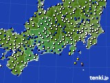 東海地方のアメダス実況(風向・風速)(2017年12月12日)