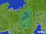 滋賀県のアメダス実況(風向・風速)(2017年12月12日)