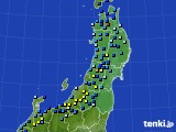 東北地方のアメダス実況(積雪深)(2017年12月13日)