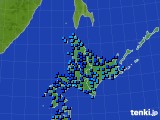 北海道地方のアメダス実況(気温)(2017年12月13日)