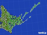 道東のアメダス実況(風向・風速)(2017年12月13日)