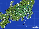 2017年12月14日の関東・甲信地方のアメダス(風向・風速)