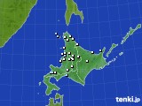 北海道地方のアメダス実況(降水量)(2017年12月16日)