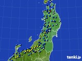 東北地方のアメダス実況(積雪深)(2017年12月17日)