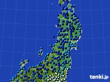 東北地方のアメダス実況(気温)(2017年12月17日)