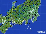 関東・甲信地方のアメダス実況(気温)(2017年12月17日)