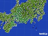 東海地方のアメダス実況(風向・風速)(2017年12月17日)