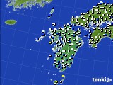 2017年12月17日の九州地方のアメダス(風向・風速)