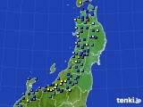 東北地方のアメダス実況(積雪深)(2017年12月18日)