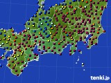 2017年12月18日の東海地方のアメダス(日照時間)