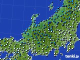 北陸地方のアメダス実況(気温)(2017年12月18日)