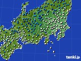 関東・甲信地方のアメダス実況(気温)(2017年12月19日)