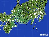 東海地方のアメダス実況(風向・風速)(2017年12月19日)