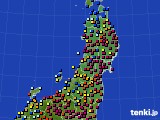 2017年12月21日の東北地方のアメダス(日照時間)