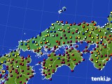中国地方のアメダス実況(日照時間)(2017年12月21日)