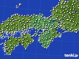 2017年12月21日の近畿地方のアメダス(風向・風速)