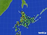 北海道地方のアメダス実況(積雪深)(2017年12月22日)