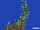 2017年12月22日の東北地方のアメダス(日照時間)