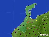 石川県のアメダス実況(日照時間)(2017年12月22日)