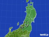 2017年12月23日の東北地方のアメダス(降水量)