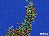 2017年12月23日の東北地方のアメダス(日照時間)