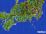 2017年12月23日の東海地方のアメダス(日照時間)