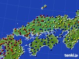 中国地方のアメダス実況(日照時間)(2017年12月23日)