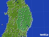 岩手県のアメダス実況(風向・風速)(2017年12月23日)