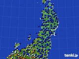 2017年12月24日の東北地方のアメダス(日照時間)