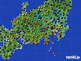 2017年12月24日の関東・甲信地方のアメダス(日照時間)