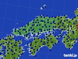 中国地方のアメダス実況(日照時間)(2017年12月24日)