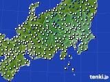 2017年12月24日の関東・甲信地方のアメダス(気温)