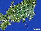 2017年12月24日の関東・甲信地方のアメダス(風向・風速)