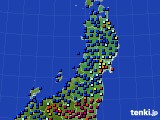 2017年12月25日の東北地方のアメダス(日照時間)