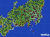 関東・甲信地方のアメダス実況(日照時間)(2017年12月25日)