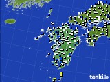 九州地方のアメダス実況(風向・風速)(2017年12月25日)