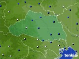 埼玉県のアメダス実況(風向・風速)(2017年12月25日)