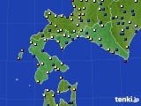 2017年12月25日の道南のアメダス(風向・風速)