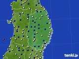 岩手県のアメダス実況(風向・風速)(2017年12月25日)