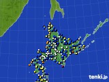 北海道地方のアメダス実況(風向・風速)(2017年12月26日)