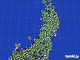 東北地方のアメダス実況(風向・風速)(2017年12月26日)