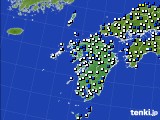 2017年12月26日の九州地方のアメダス(風向・風速)