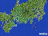 2017年12月27日の東海地方のアメダス(風向・風速)