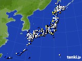 アメダス実況(風向・風速)(2017年12月27日)