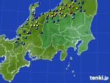 関東・甲信地方のアメダス実況(積雪深)(2017年12月28日)