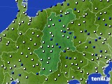 2017年12月28日の長野県のアメダス(風向・風速)